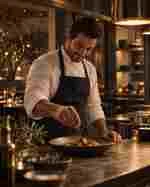 Javier Morales en la cocina de MOM